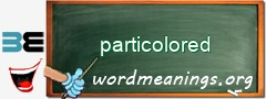WordMeaning blackboard for particolored